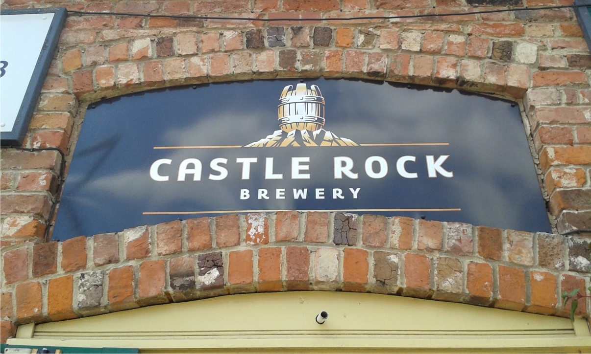 Shaped dilite sign panel for Castle Rock