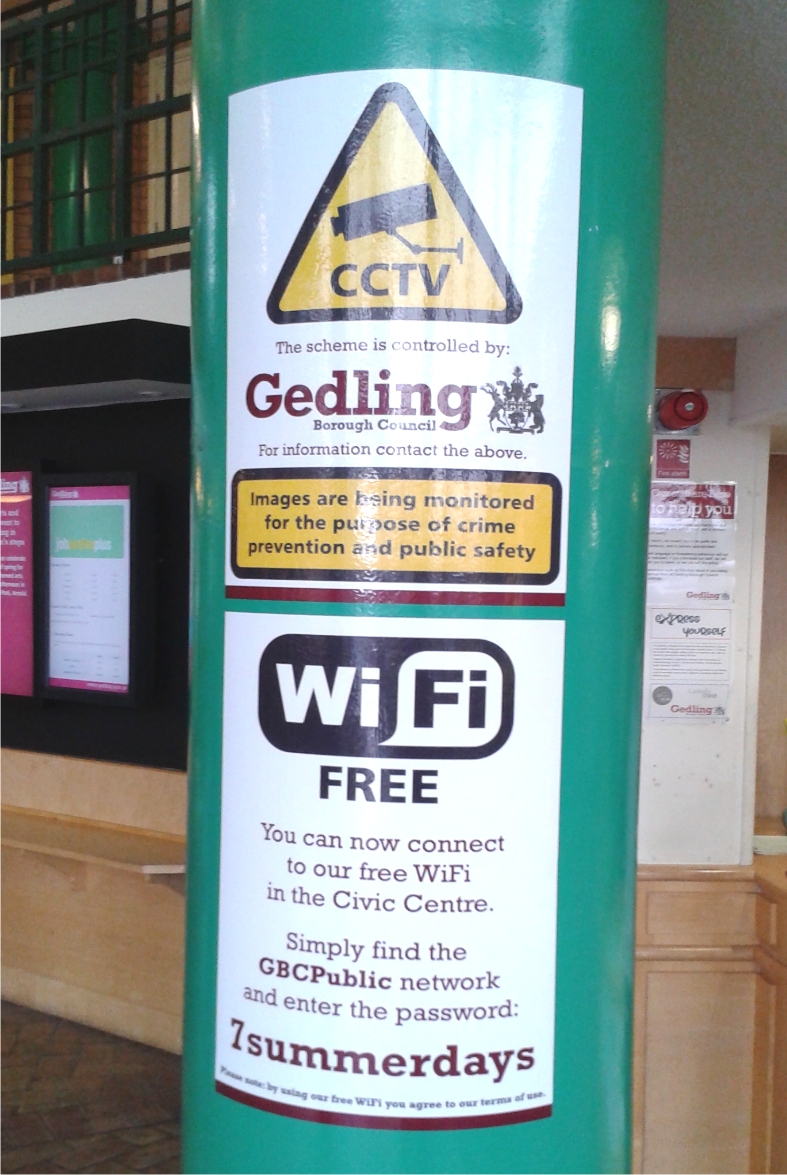 Digitally printed vinyl signs applied to Gedling Civic Centre