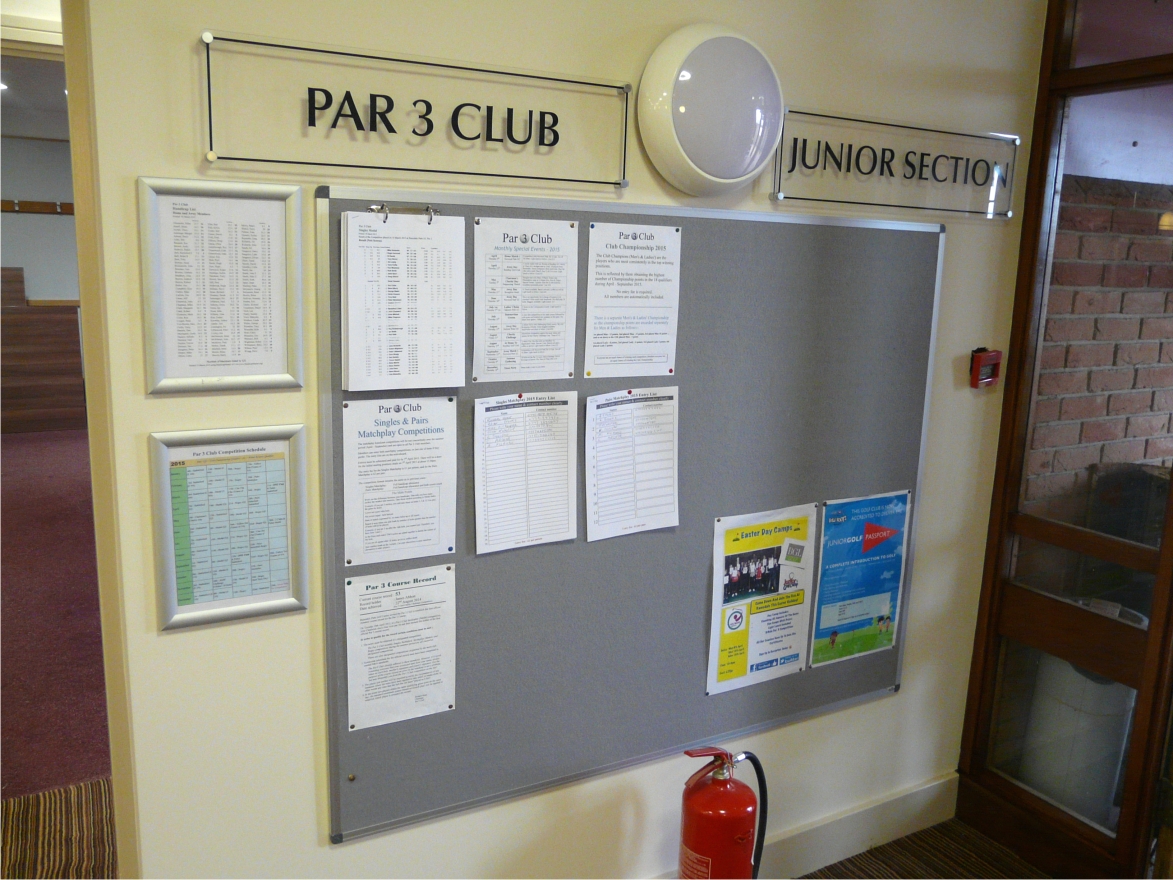 Noticeboard, Snap Frames and clear perspex sign