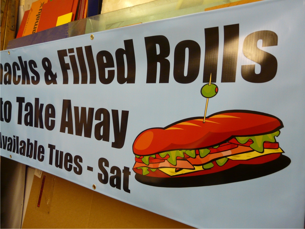 Quality pvc banner for Food industry