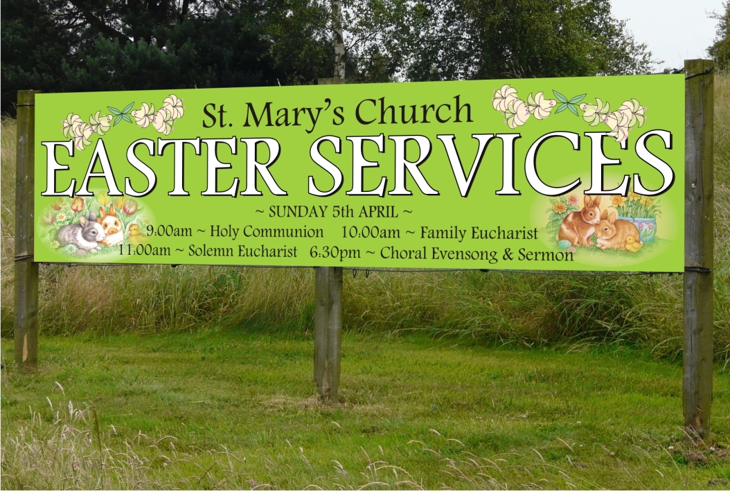 Easter Church Service Banner