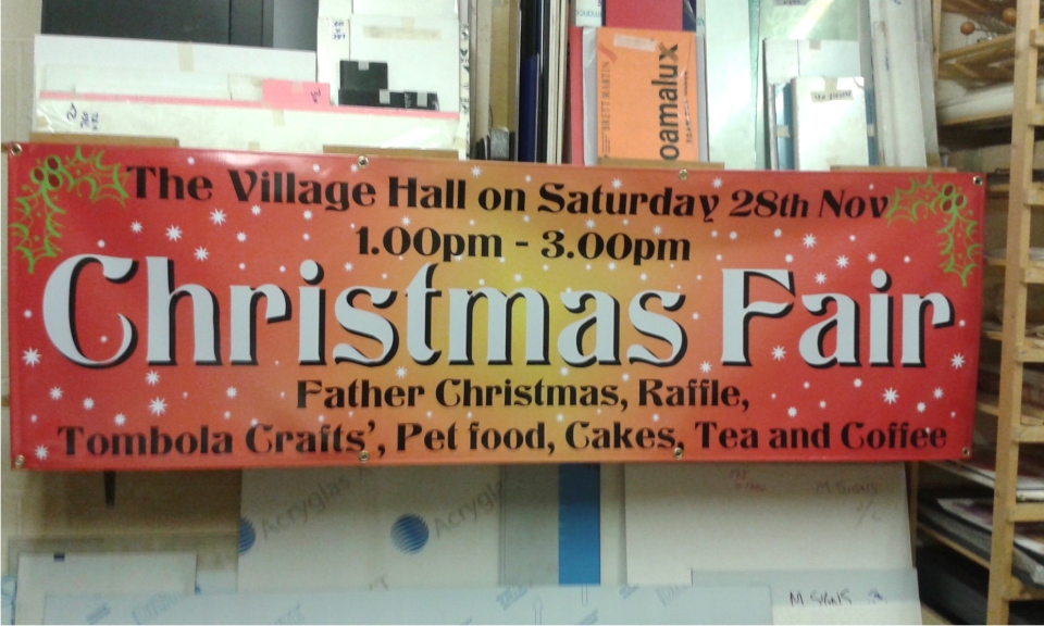 Christmas fair digitally printed outdoor banner